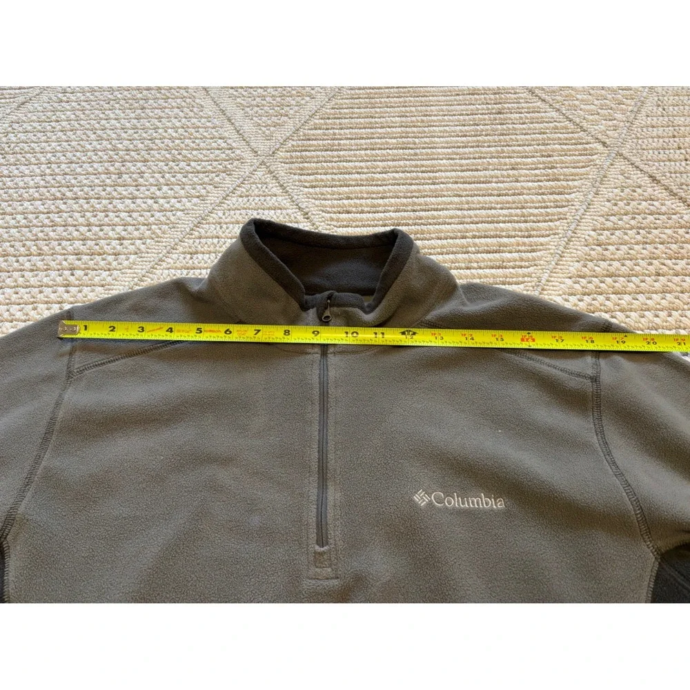 Columbia 2 Tone Gray Long Sleeve 1/4 Zip Fleece‎ Pullover Sweatshirt Mens Size M